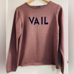 Charlies Women's Mauve Vail Crew Neck Sweater Small
